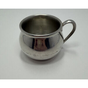 Lenox Vintage Pewter Bulged Baby Cup with Handle